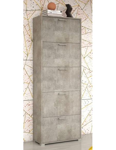 Scarpiera 5 ribalte ( Doppia Capienza ) Cemento