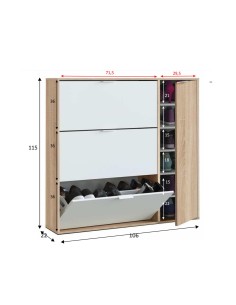 Scarpiera 3 ribalte / 1 anta 2