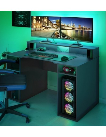 Scrivania gamer grigio antracite
