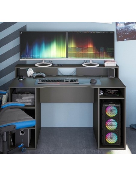Scrivania gamer grigio antracite