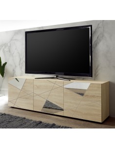 Porta TV 3 ante serigrafare con specchi