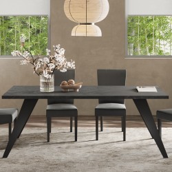 Tavolo moderno con struttura in metallo Piombo