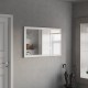 Specchio ingresso / sala con cornice Bianco laccato