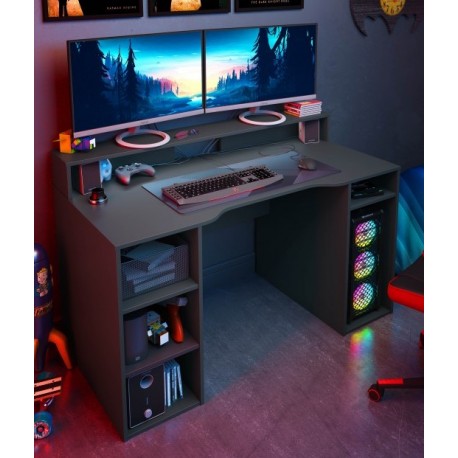 scrivania gamer grigio antracite